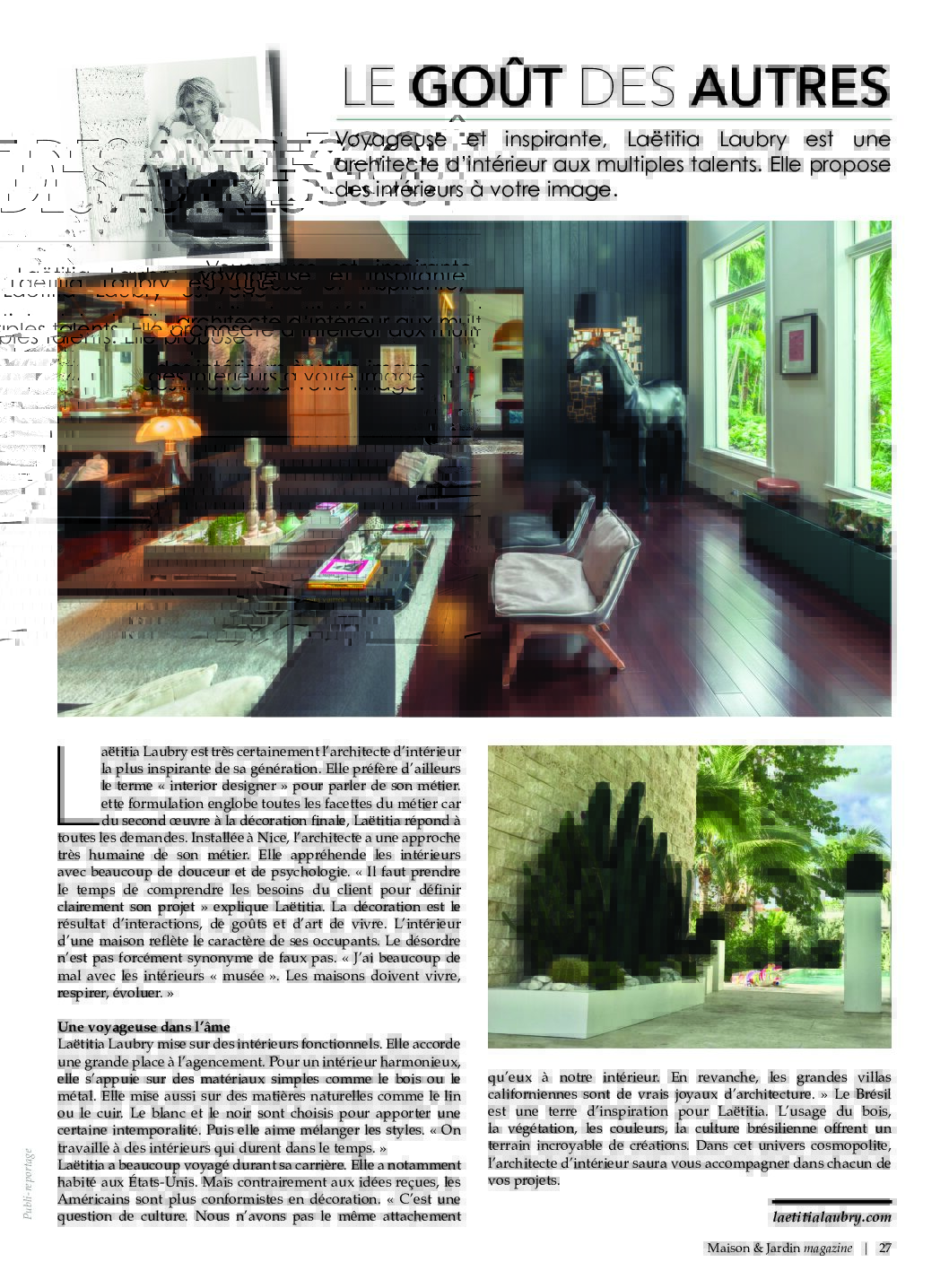 LAETITIA LAUBRY intérieur maison Coconut Grove Mimami Laetitia Laubry Interior Design